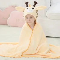 Children's Blanket Swaddings Hooded Cloak Baby Bath Towel Kids Beach Towel New Fashion Cute Panda Dog Raccoon Giraffe Dinosaour