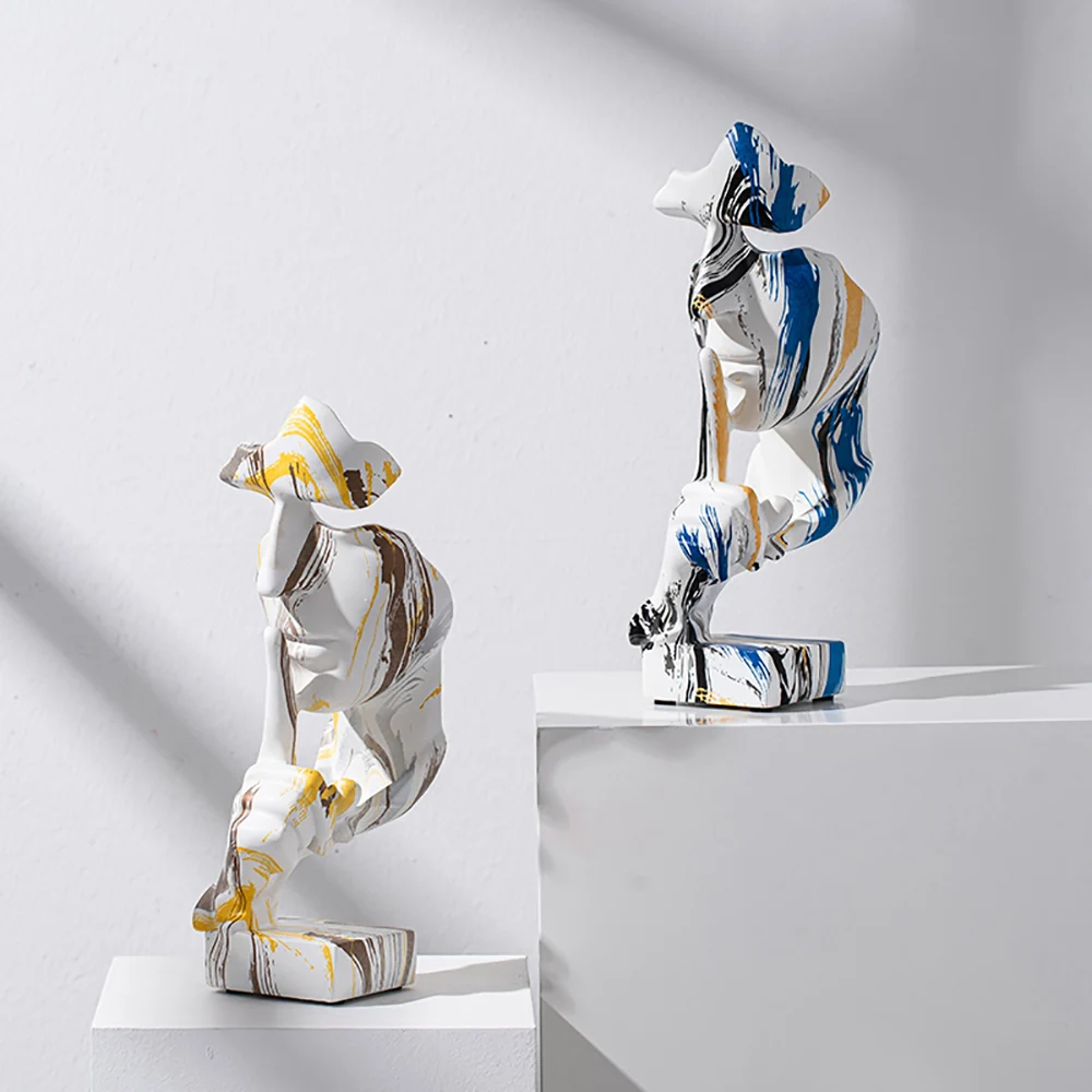 

Скандинавская Статуэтка современные человеческие медитаторы Статуэтка для украшения дома аксессуары скульптуры ремесла Декор для дома ст...