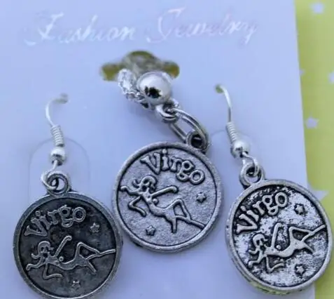 Винтажные серебряные подвески 12 зодиаков созвездий круглый скорпион кулон