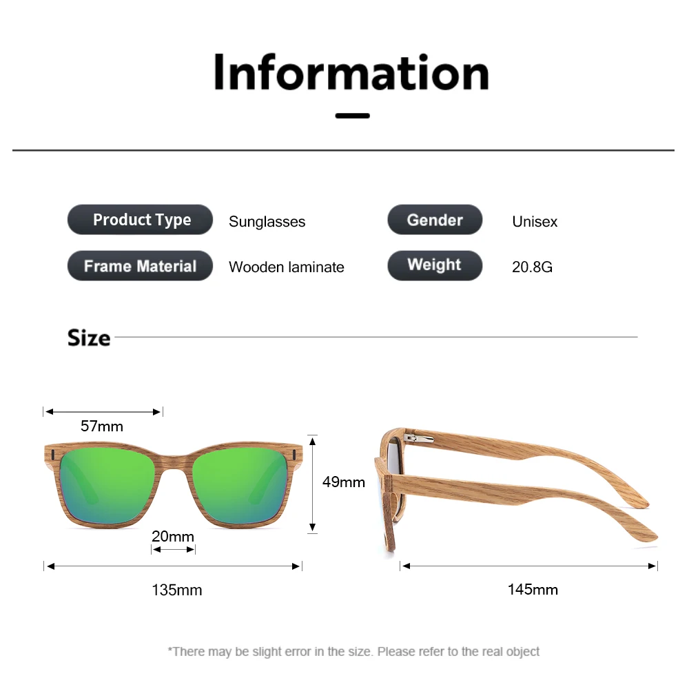 Деревянные оправы для очков ручной работы дубовые деревянные солнцезащитные