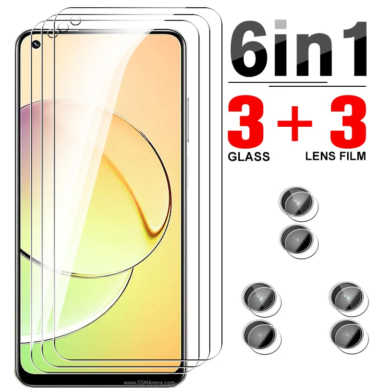 

6 в 1 закаленное стекло для Realme 10 4G защита для экрана Realmi 10 Realme10 Kingdom 10 6,4 дюймов Защитная пленка для объектива камеры