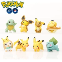 8 styles pokemon elf pikachu hand made model doll ornaments pet dress series swimming ring up to duck childrens gifts