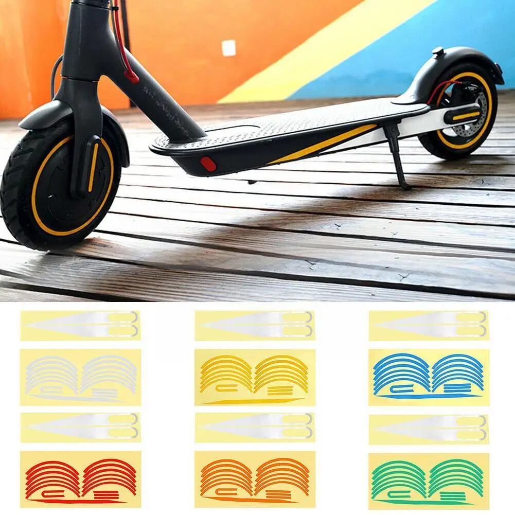 

Защитная отражающая наклейка на ступицу колеса для Xiaomi M365 Pro, наклейка на колесо электрического скутера, запчасти, аксессуары для электрического скутера Sc N3P5