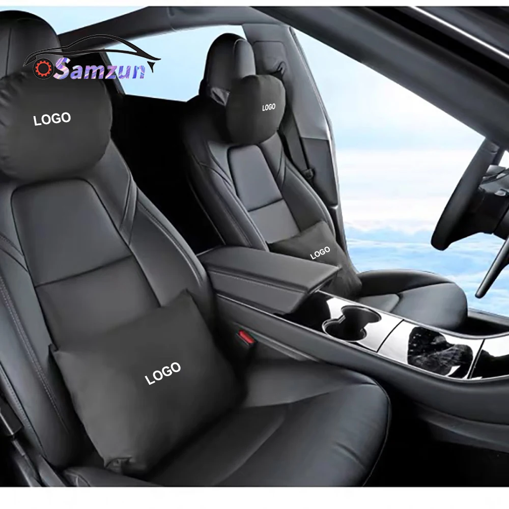 

For Tesla Model 3 S Y X Car Pillows Headrest Neck Rest Cushion Support Seat Accessories Auto Safety Protector Universal Decor