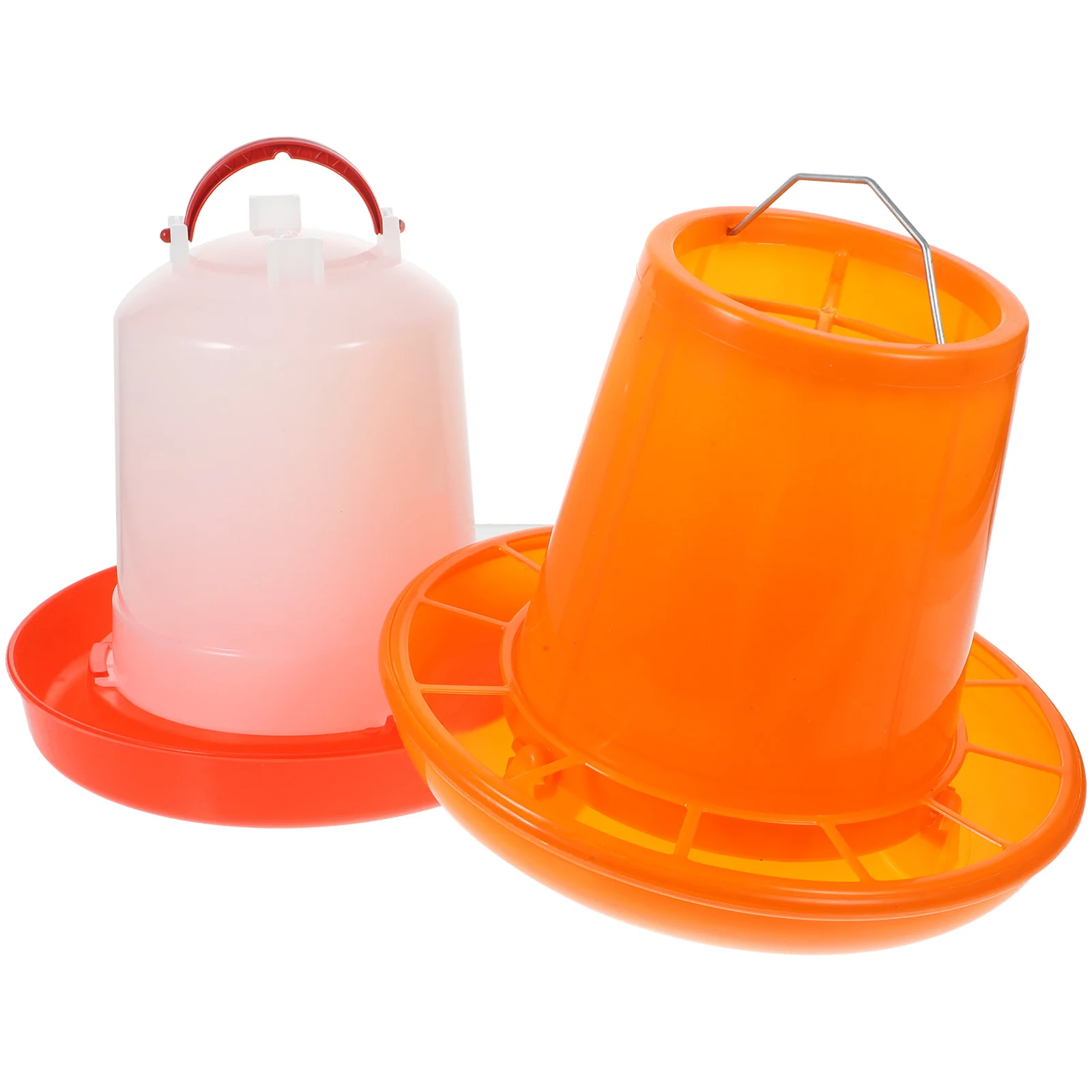 

1 set of Chicken Feeder Poultry Feeding Bucket Food Feeding Holder Duck Water Container