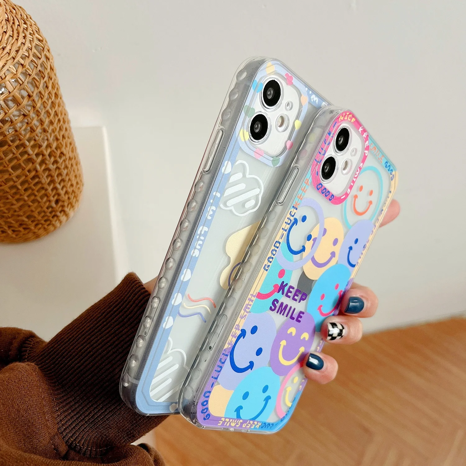 Silicone Bear Case For iPhone 13 Mini TPU Silicone Case for iPhone 11 TPU Cartoon Bear Smile Case for iPhone 12 чехол на айфо