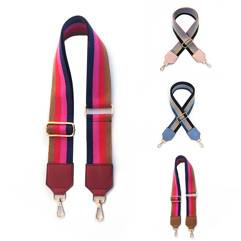 80-120cm Width 5cm Handbag Belt Women Accessories Handle Ornament Stripe Pu With Leather Wide Adjustable Shoulder Strap