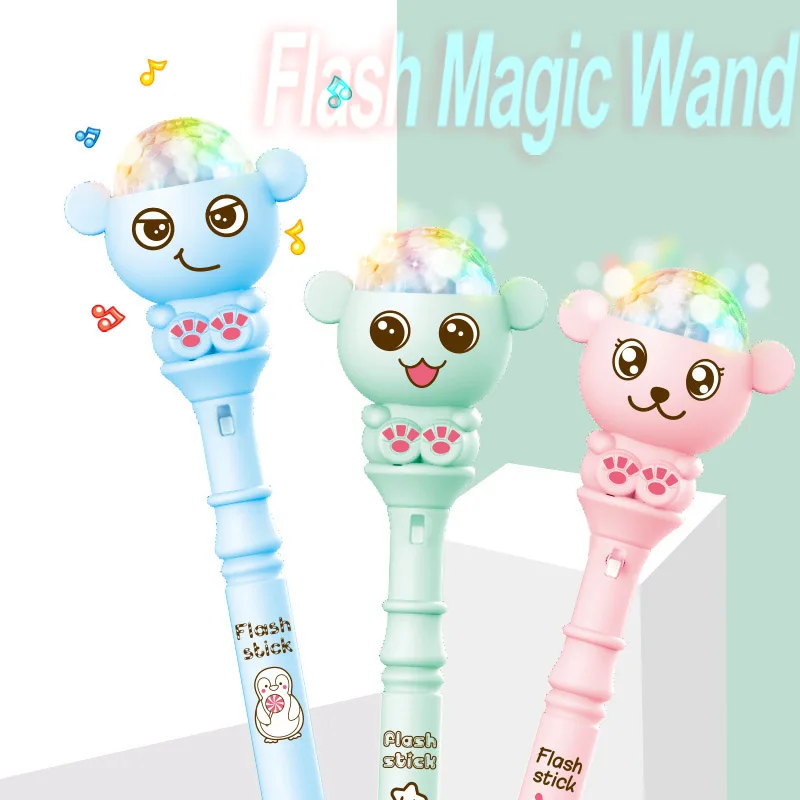 

Children's Magic Flash Stick Glowing Toy Boy Puzzle Light Music Magic Wand Baby Projection Glow Stick Girl Fairy Stick Gift