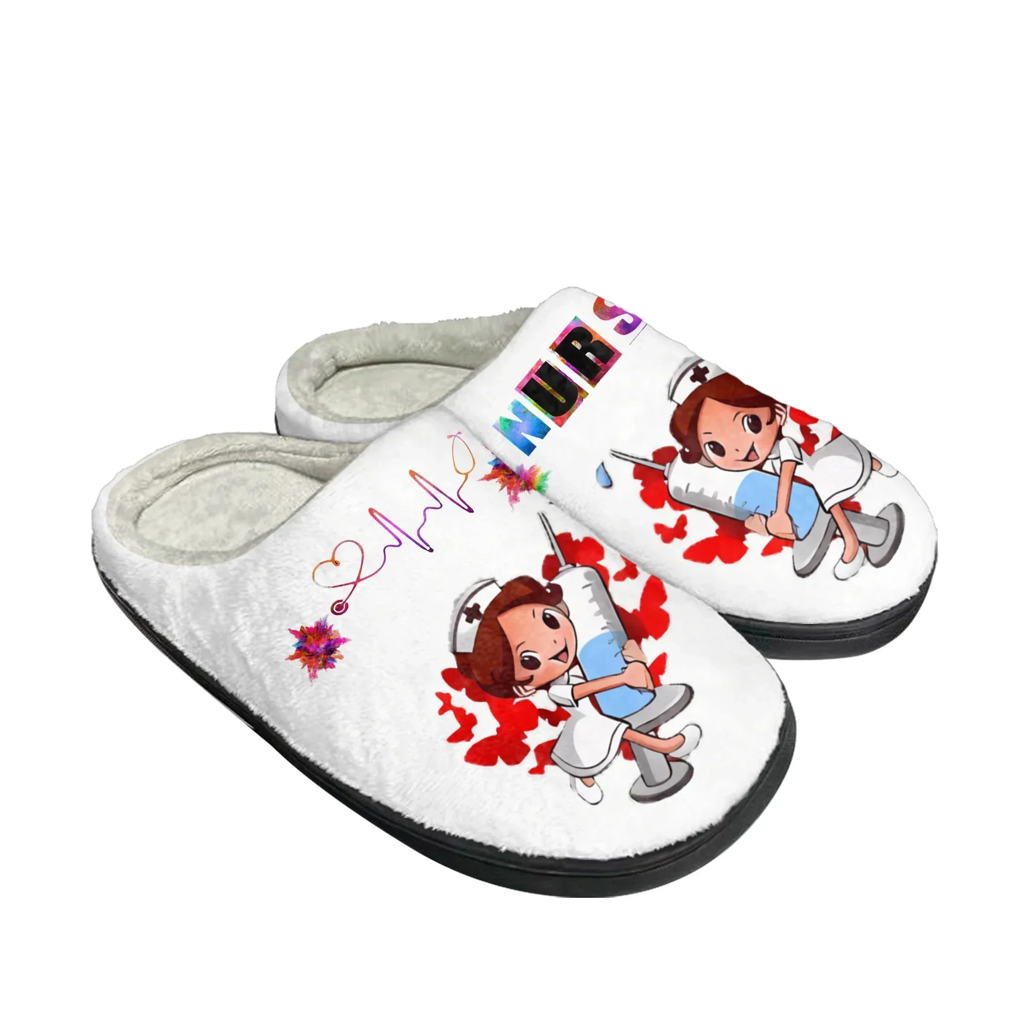 Фото Новые домашние тапочки Heart Beat Brand: хлопковые, плюшевые, для мужчин и женщин, повседневные, теплые, на заказ №1