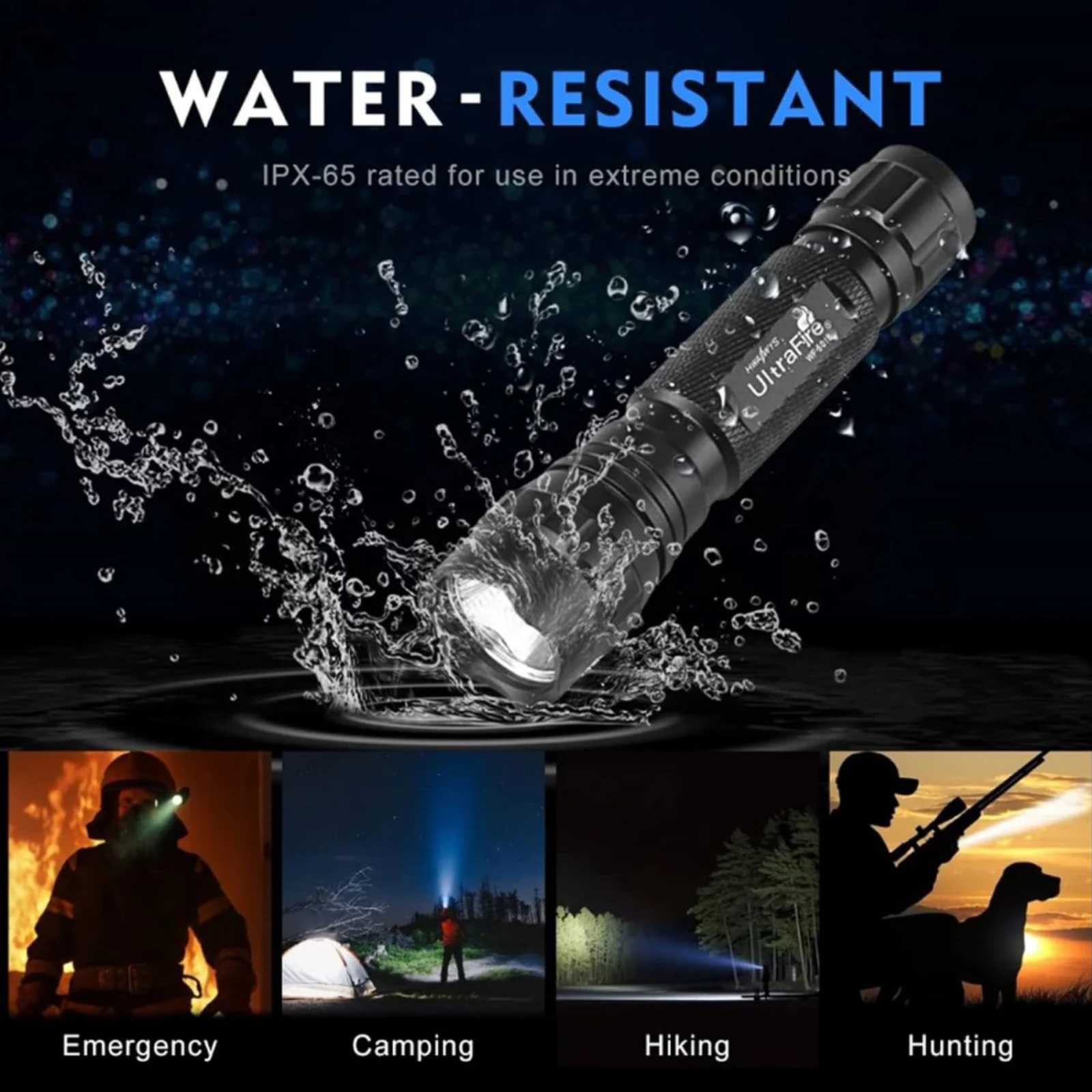 UltraFire 2 Pack WF-501B Тактический полицейский фонарь 1200 люмен Мощный армейский 18650