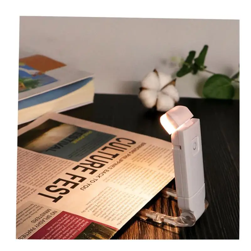 USB Book Light Reading Lamp Clip-on Lights Folding