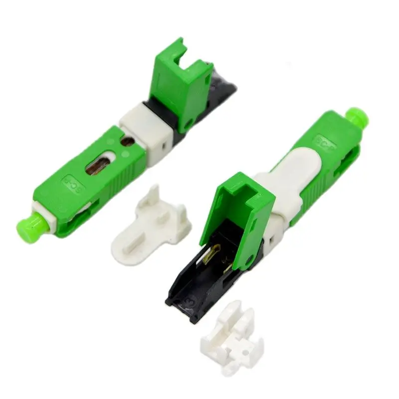 100,200pcs Fiber Optic Fast Connector Adapter FTTH Embedded Field Assembled Single Mode SC/APC ESC 250D Special Wholesale