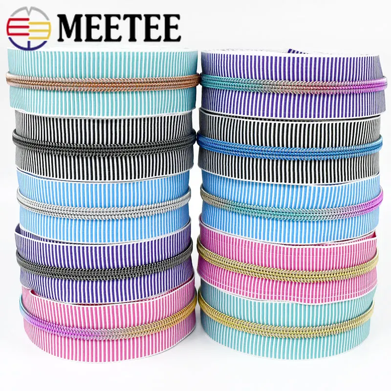 

1/2/3M 5# Nylon Zippers Tapes for Bag Shoes Sewing Zipper By The Meter Pencilcase Plastic Zips DIY Garment Accessories