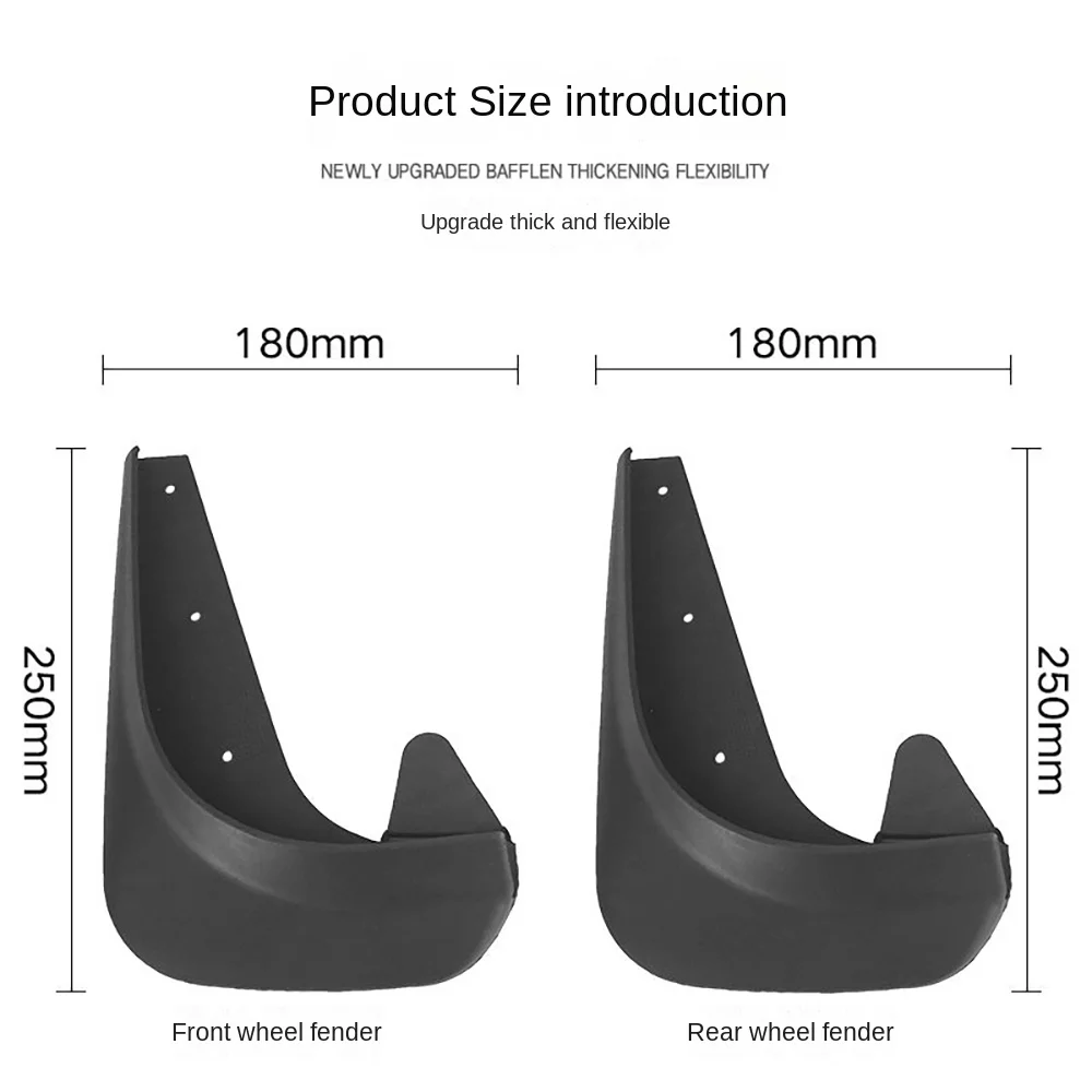 Универсальный Набор Автомобильных Брызговиков — Прочные Гибкие Автомобильные