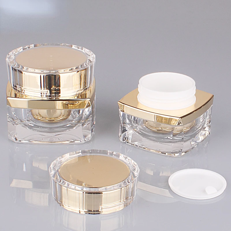 

5/10/20g Empty Eye Face Cream Jar Body Lotion Packaging Bottle Travel Gold Color Cosmetic Container Makeup Emulsion Sub-bottle