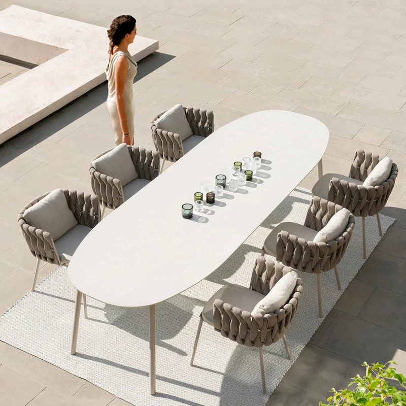 

Nordic outdoor table and chair courtyard outdoor terrace leisure meal balcony simple network celebrity rattan chair