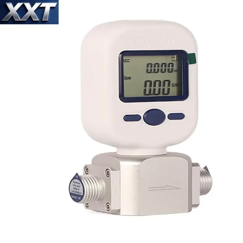 Фото XXT MF5708 0-100 л/мин G-100 Электронный сенсорный расходомер для сжатого воздуха с цифровым дисплеем, массовый расходомер №5
