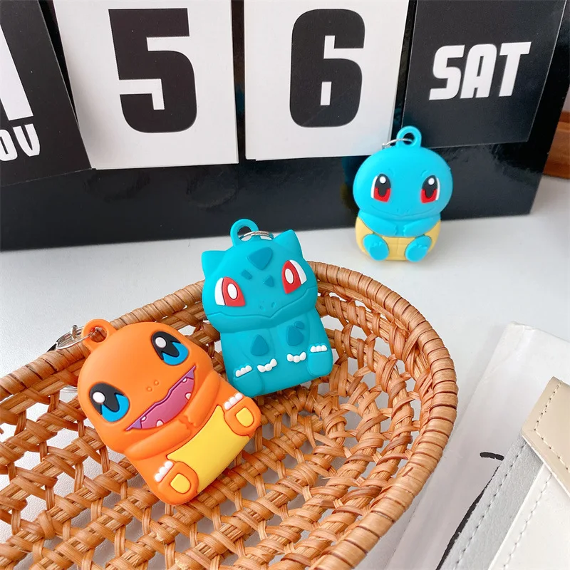 

Cute Cartoon Pokemon Silicone Case for Apple AirTag Cover Keychain Protective for Air Tag Tracker Locator Device Anti-lost Case