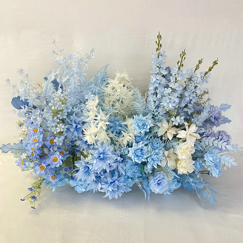 

Blue Bouquets of Plastic Flowers Wedding Arrangement Ceiling Flower Arrangement Table Decoration for Wedding Home Decor