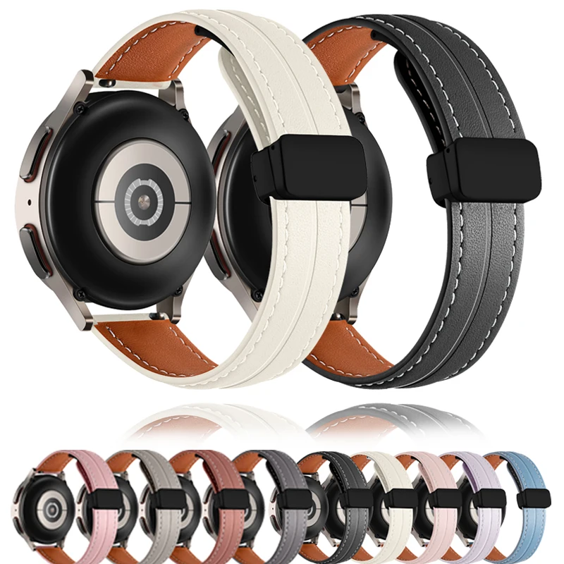 

20mm 22mm Band For Samsung Galaxy Watch 5/pro 4 Classic/Active 2/3/42mm/46mm Leather Strap Bracelet Huawei GT/2/3 Pro Galaxy 4 5