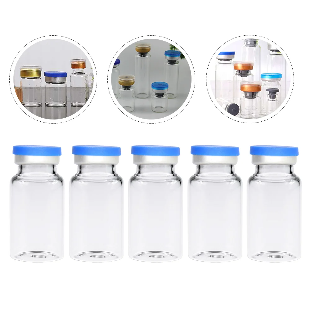 

Vials Vial Bottles Caps Bottle 10Ml Headspace Clear Science Empty Sample Transparent Lids Cap Travel Injection Sterile Mini