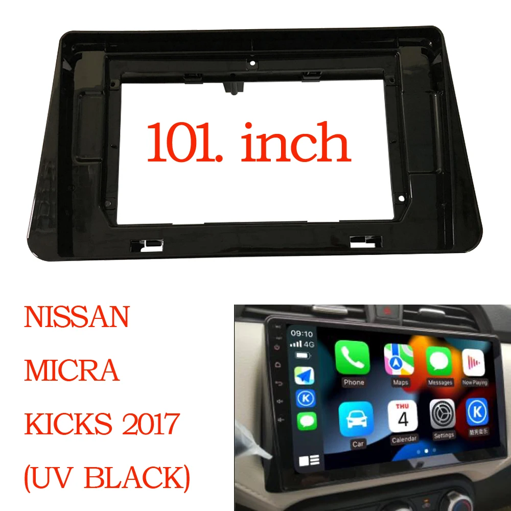 

9Inches 10.1 Inch 2 din Car Fascia For NISSAN KICKS MICR 2018-2019 Fascia Audio Fitting Adaptor In-dash Panel Car Dvd Frame Kits