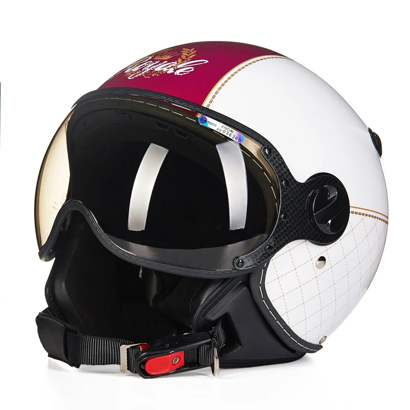 Мотоциклетные полулицевые шлемы ZEUS 210c Ретро Винтажные для мотоцикла полулицевой