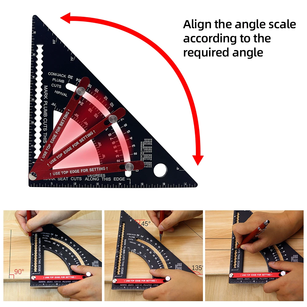 Квадратная линейка SuSuMu из алюминиевого сплава для столярных работ |