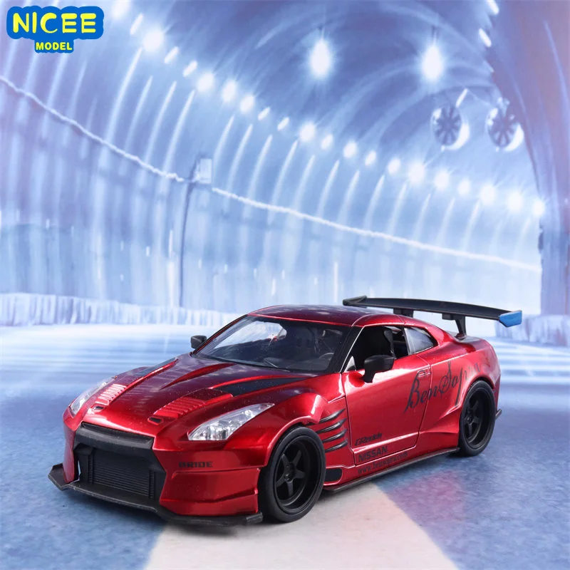 

Jada 1:24 Форсаж Nissan GTR R35 широкий корпус имитация литая машина из металлического сплава Модель автомобиля игрушка для подарка коллекция J168