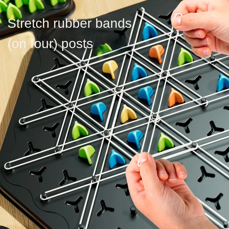 Шахматная Доска С Геометрической Цепочкой Треугольные Шашки Настольная Игра