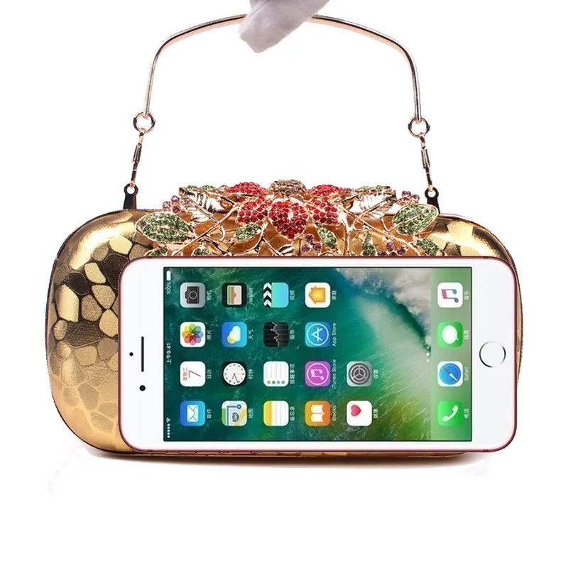 2024 роскошный цветок кристалл куб воды вечерние клатчи со стразами свадебные