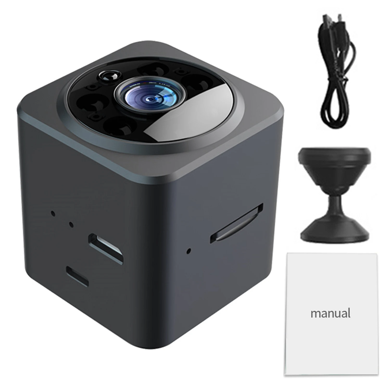 

Камера видеонаблюдения для помещений, Wi-Fi Няня, Радионяня, маленькая, с ночным видением, отслеживанием движения, 2-канальным аудио