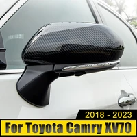 abs car rearview mirror cover cap shell housing door side wing mirror case for toyota camry xv70 2018 2021 2022 2023 accessories