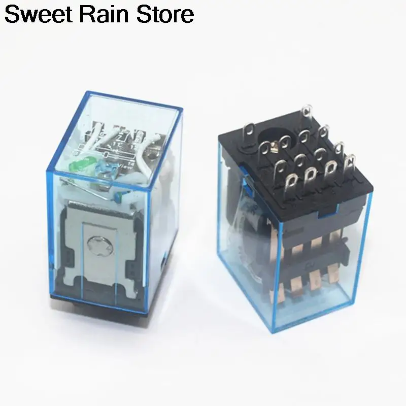 MY4NJ Kumparan AC12V AC24V DC12V DC24V DC 36V AC110V AC220V AC380V HH54P 5A 220V Миниатюрный электромагнитный Relai Tujuan