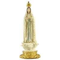 resin our lady of fatima statue portraying virgin mary blessed mother figurine catholic office home decoration catholic fatima