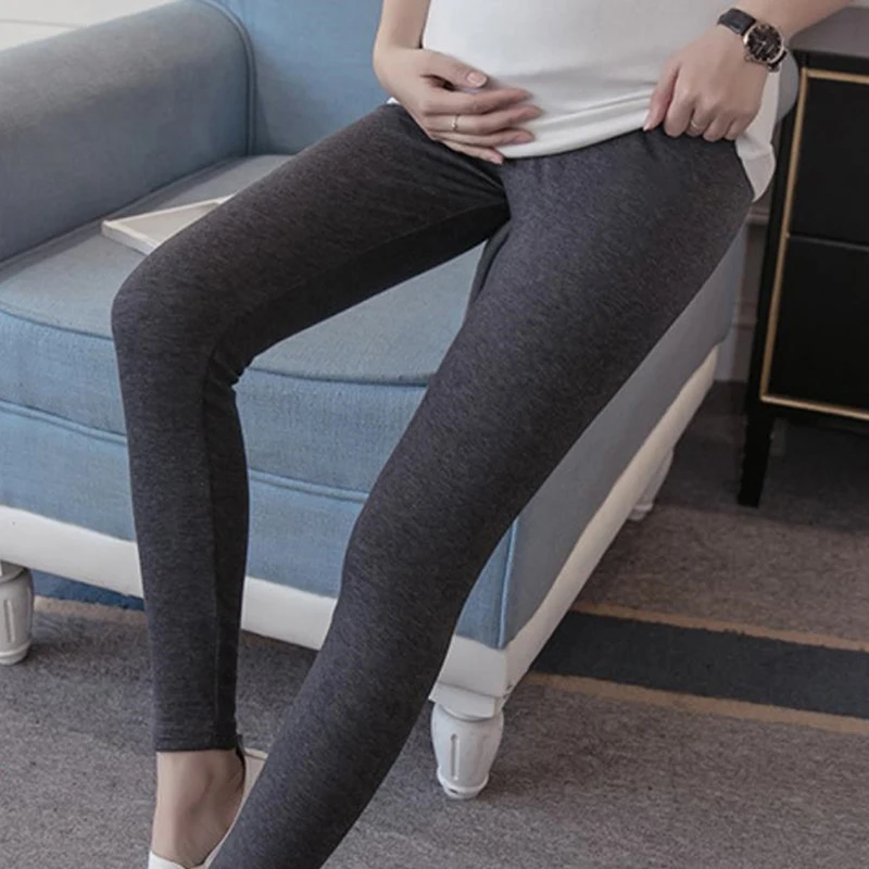 Летние обтягивающие эластичные хлопковые леггинсы для беременных с