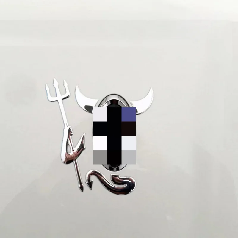 

Забавные 3D дьявольные автомобильные наклейки LYKX, логотип наклейки для Volkswagen, Skoda, Nissan, Benz, Toyota, Chevrolet, Cruze, Opel, bmw e90, e46