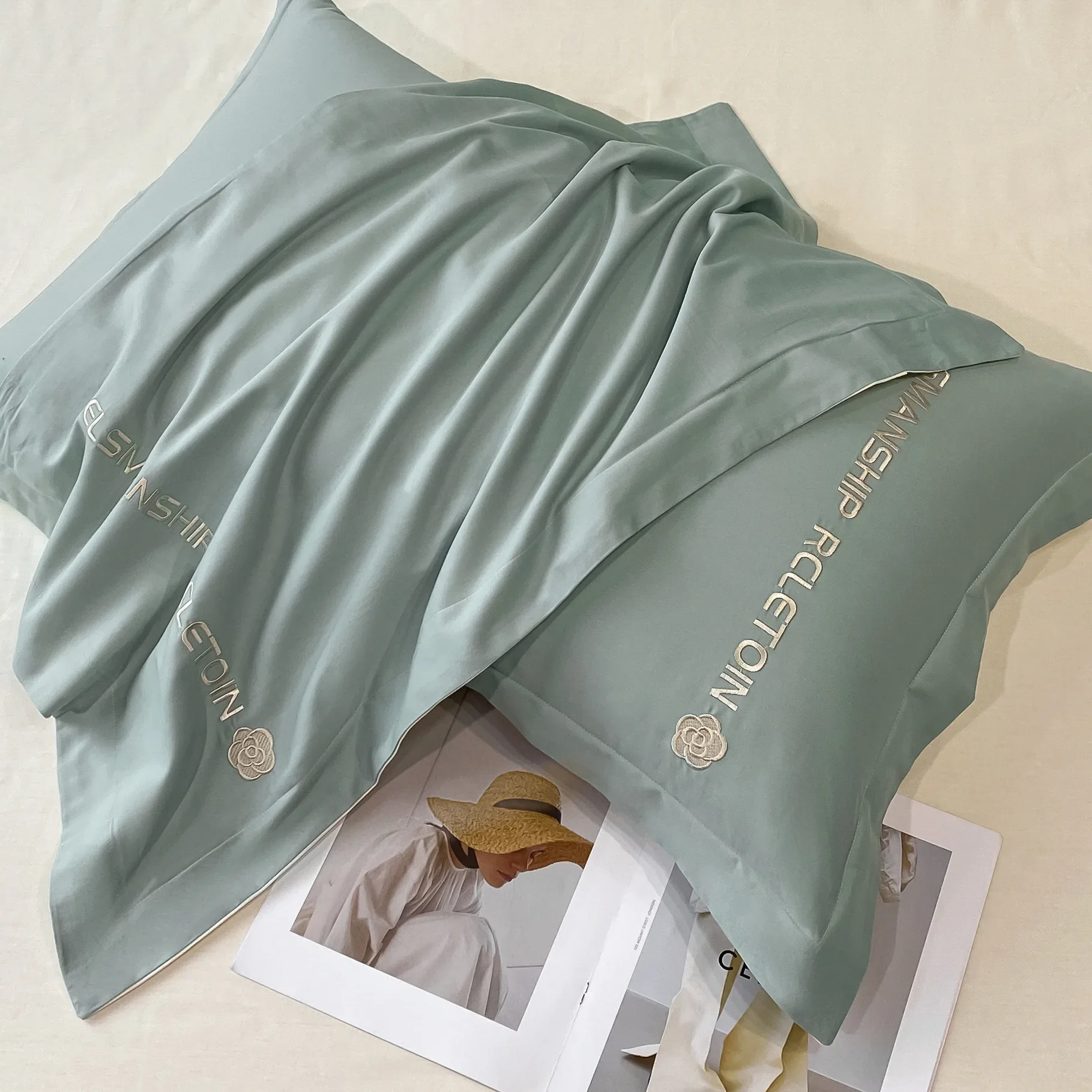 JFLEGAL 100% хлопок комплект из 4 предметов однотонная простыня пододеяльник полный