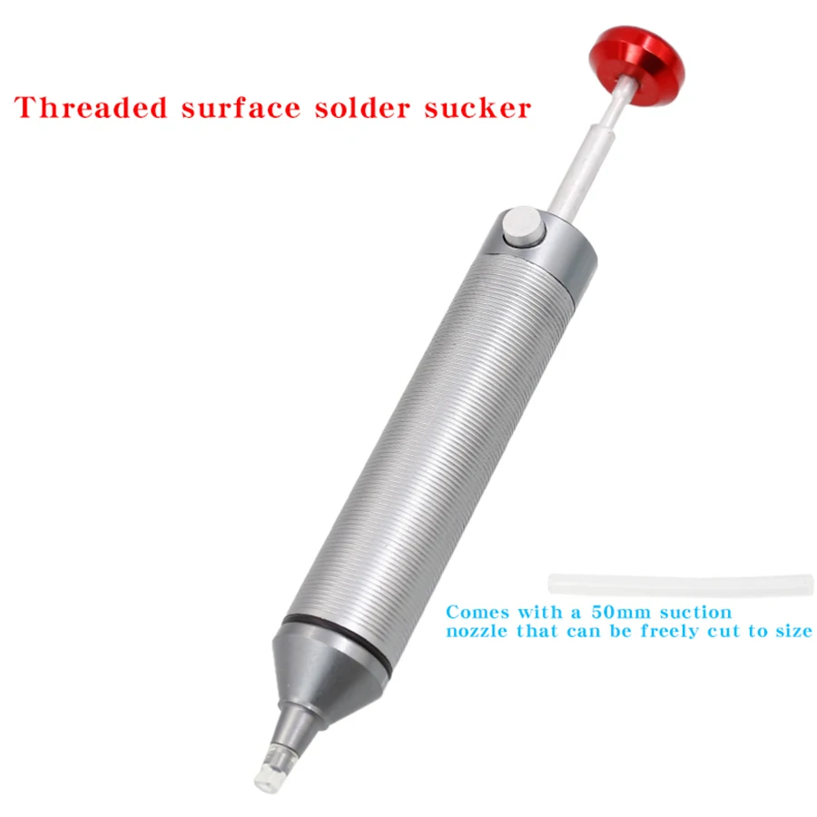 

CJ-138 Силиконовая Насадка Из Алюминиевого Сплава Мощный Оловоотсос Ручной Вакуумный Всасывающий Пистолет Для Паяльника