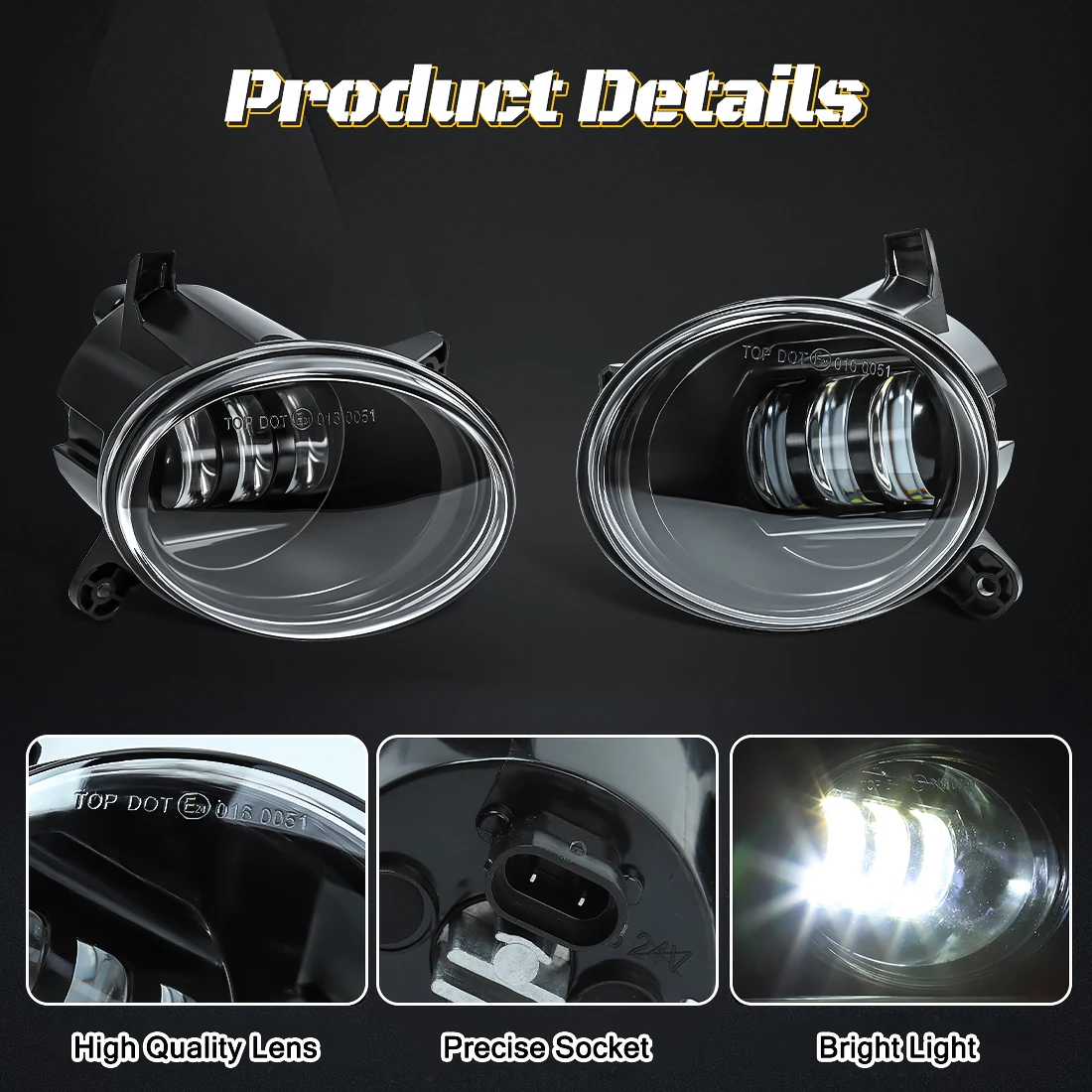 Фото 2 шт. противотуманная фара для Audi A1 A4 Wagen A5 A6 B8 C7 Q3 2009 2010 2011 2012 2013 2014 Passat CC 2008-2012 светодиодные противотуманные фары автомобильные аксессуары №3