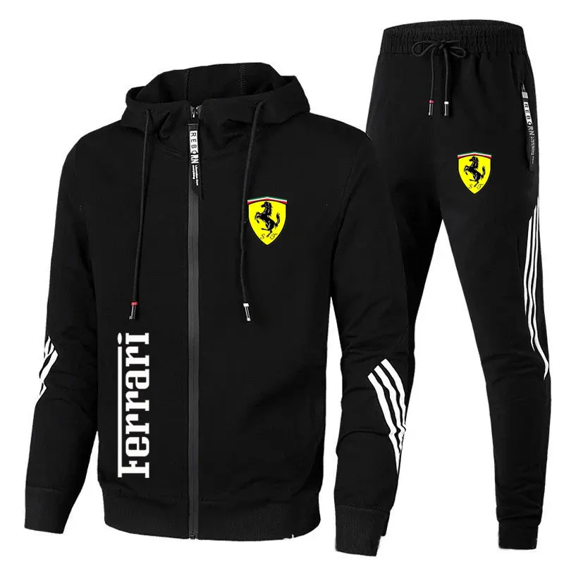 

Демисезонная Толстовка С Капюшоном Команды Ferrari Формула 1 2022, спортивный костюм, женские/мужские комплекты, одежда + брюки, одежда для фанато...