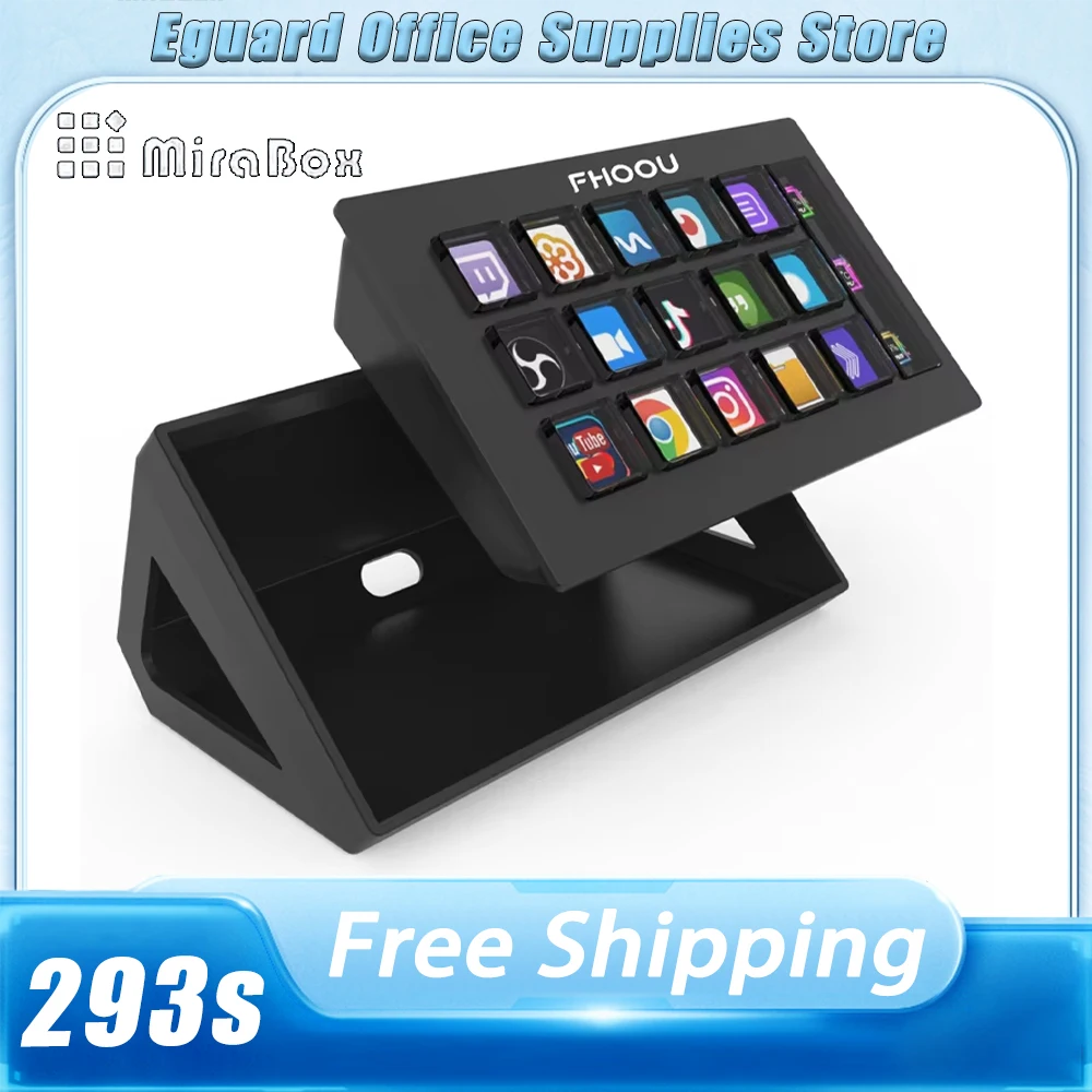 Mirabox 293s Streamdeck Visual 15-клавишная мини-клавиатура ЖК-кнопка Living Controller Кнопка для Win/Macos