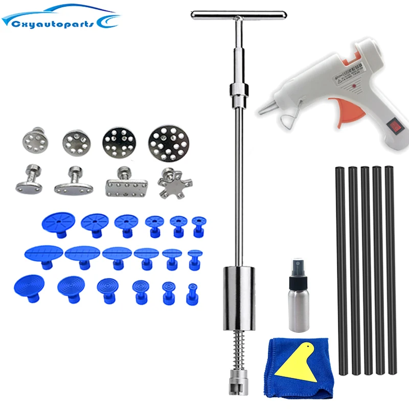 Car Dent Repair Puller Tool Slide Reverse Hammer Auto Dent Removal 18+Suction Cups For Hail Damage Mechanical Workshop Tools