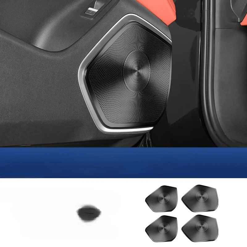 

Для BYD Tang L EV/DM 2025 2026 Нержавеющий интерьер Автомобильный громкоговоритель 4-дверный багажник приборов Панель динамика Крышка звукового сигнала Наклейка