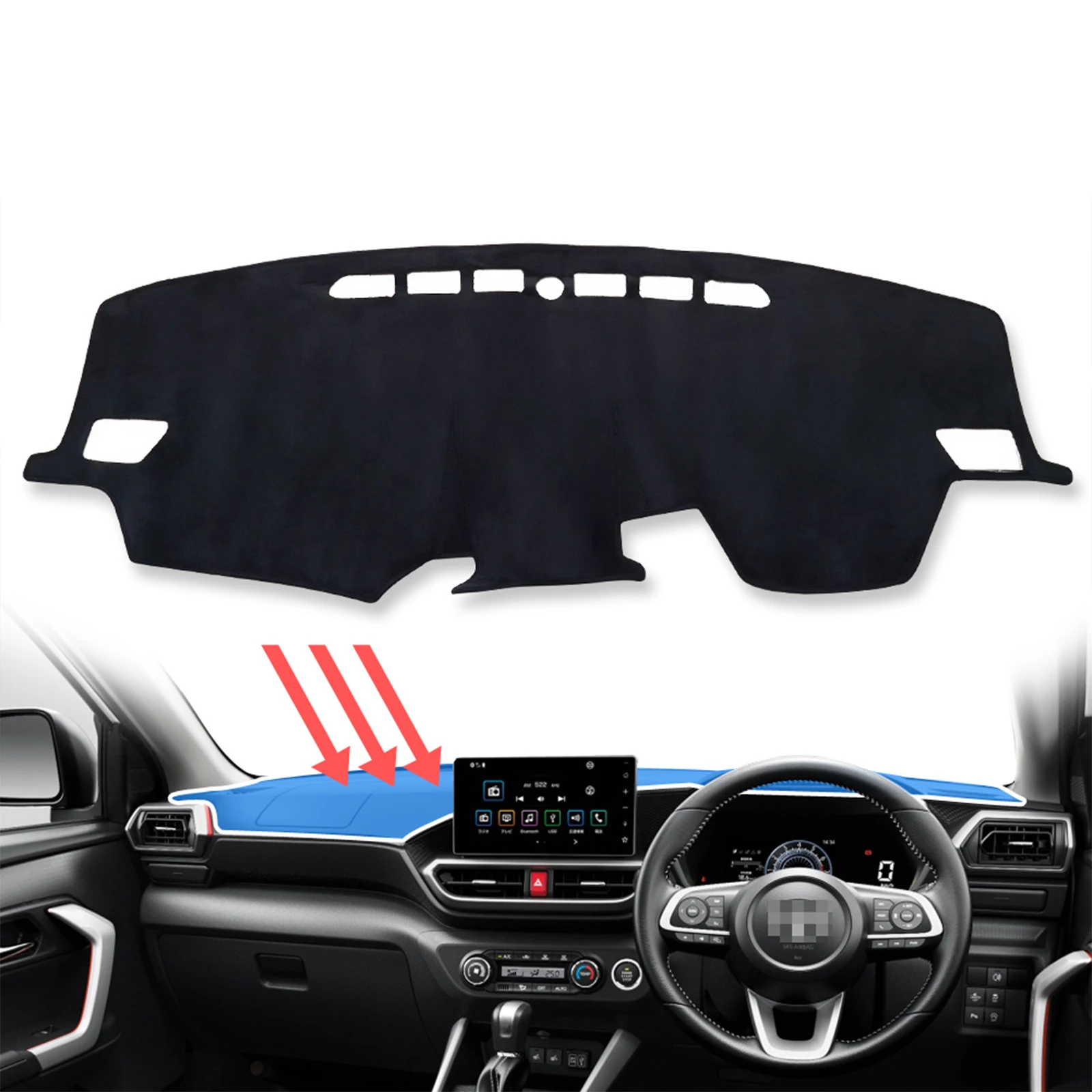 

Коврик для приборной панели автомобиля для Toyota Raize Daihatsu Rocky A200 2019-2022 2023 2024, коврик для приборной панели, солнцезащитный коврик для приборной панели