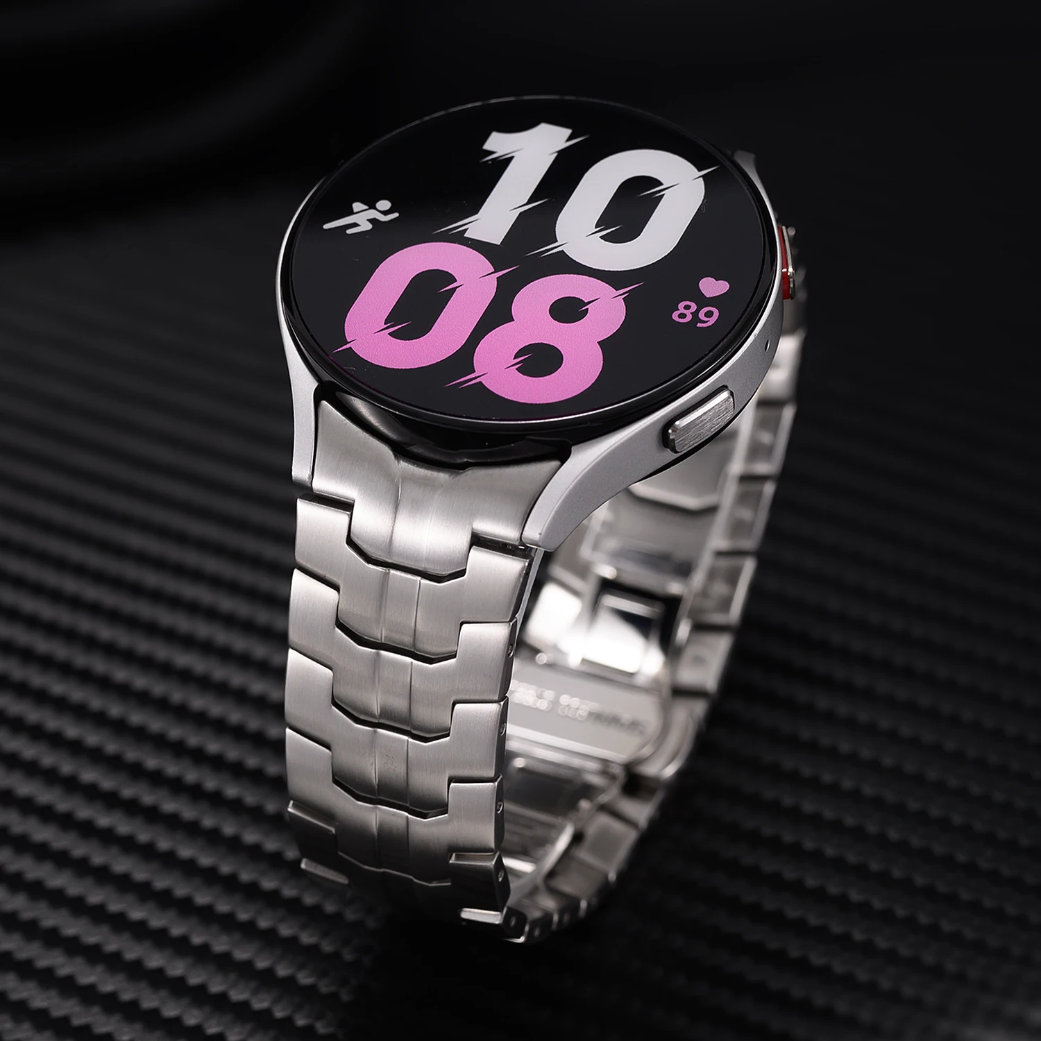 Фото Ремешок из нержавеющей стали без зазоров для Samsung Galaxy Watch 7 6 5 4 40 мм 44 мм 6 Classic 47 мм 43 мм 5Pro 45 мм Мужской браслет с металлическим ремешком №2