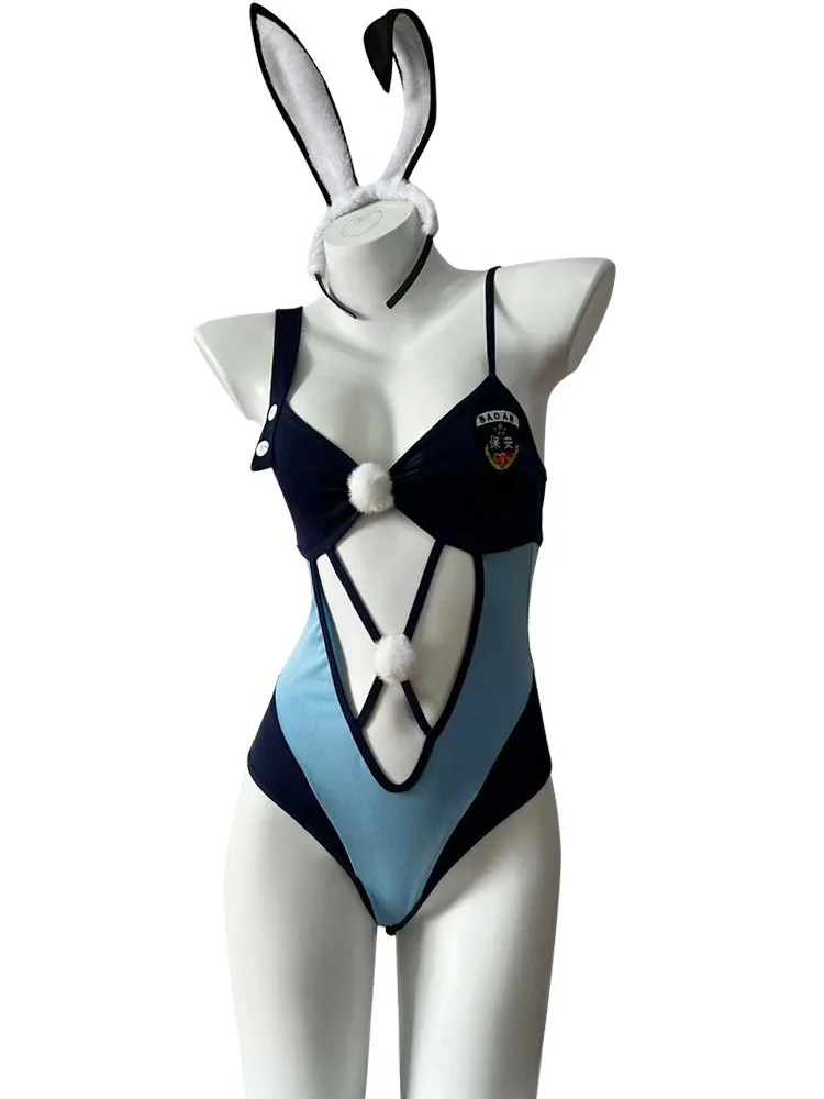 Женский кружевной комбинезон соблазнительный с Банни JS0