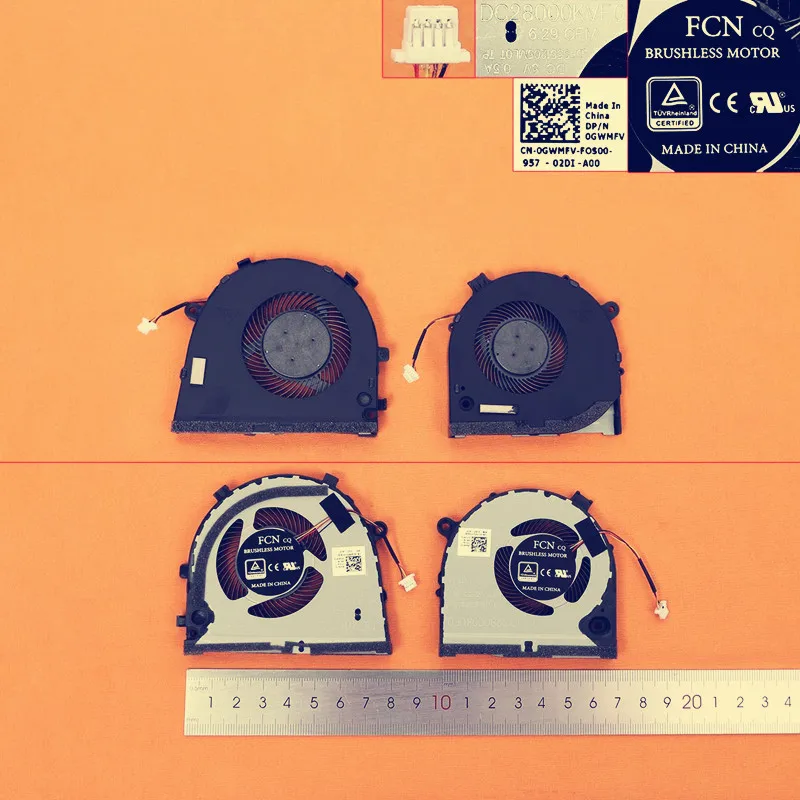 Новый охлаждающий вентилятор для ноутбука DELL G3 G3-3579 G5-5587 (вентилятор процессора + графического процессора, оригинал), ремонт замены (art.: 3920cbf028e24) - 3920cbf028e24