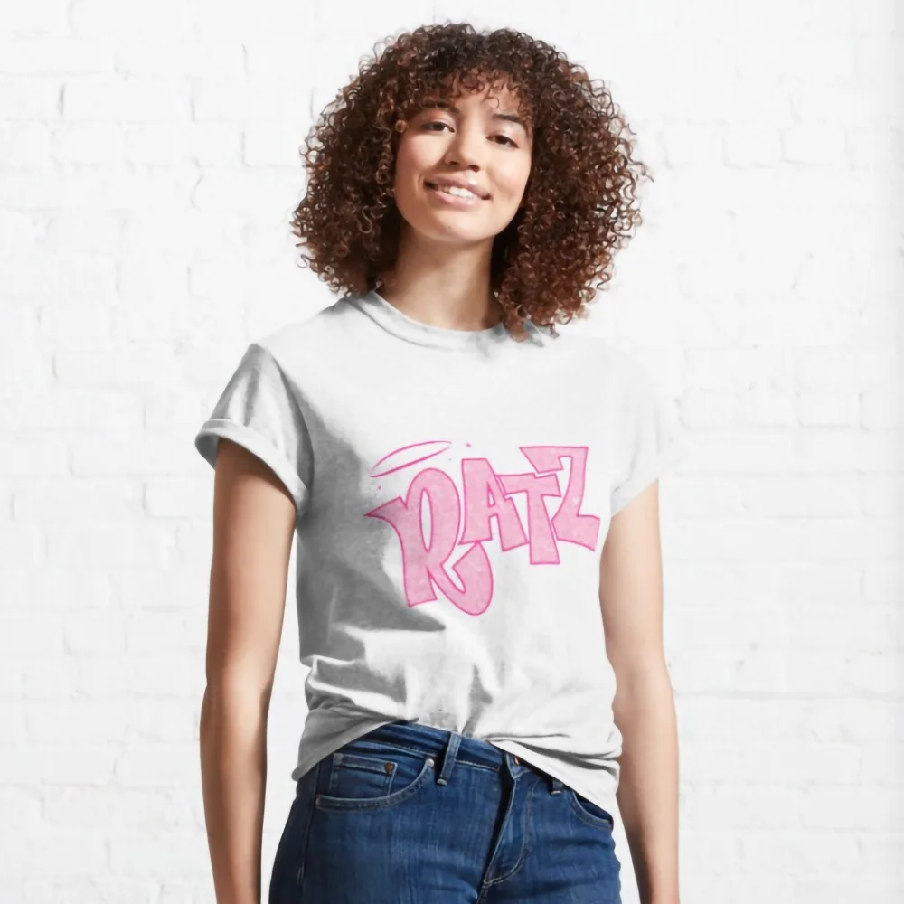 

RATZ animal kawaii summer femme t-shirts Short sleeve harajuku Loose pink tees shirt Streetwear gothic women clothing tops топы