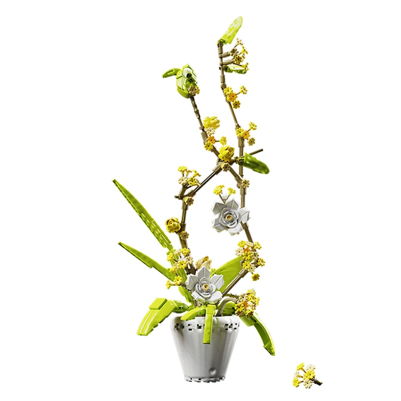 Букет цветов строительный блок городское растение фотоальбом для друзей